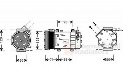 VAN WEZEL 4300k127 -  Компрессор, кондиционер